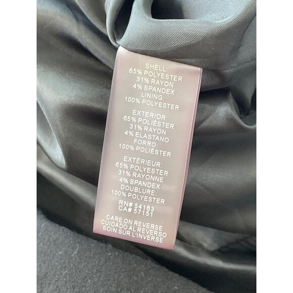 Calvin Klein Blazer Jacket Size 14 Single Button Long Sleeve Black Professional - Picture 3 of 8